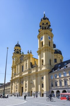 Theatine Church, Odeonsplatz, Munich, Bavaria, Germany
