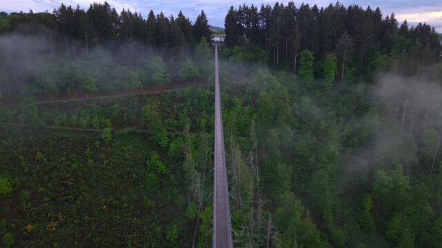 Scenic views of Geierlay Suspension Bridge