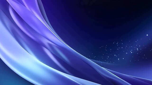 Long flowing blue and purple wave with stars in the background for a cosmic and fluid abstract concept. Blue purple wave, starry background, cosmic fluid, abstract concept , with