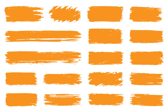 Rough brush square, rectangle frame with torn edges and jagged borders. Square and rectangle shapes for text boxes, vintage paper texture with rough brush black ink strokes. Vector illustration