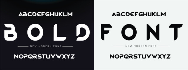 Modern technology sport minimal logo alphabet fonts. Typography minimalist urban sans serif fashion creative sport logos fonts. vector illustration © Geniusa