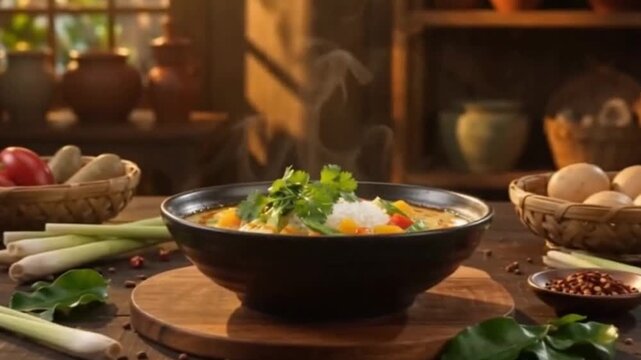 Klassische Thai Curry Bowl