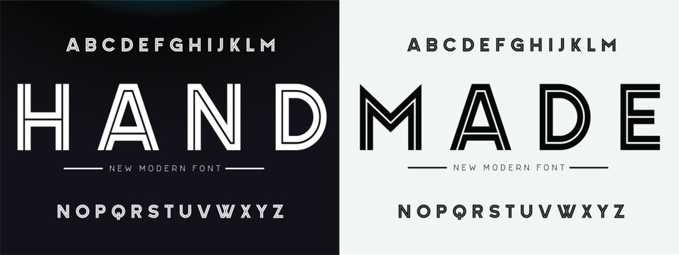 Sport techno modern minimal logo alphabet bold font. Abstract technology scifi game science futuristic typography sport, fashion, brand, creative logos fonts. vector illustration