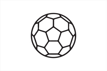 Fototapeta premium Outline Soccer Ball Vector Illustration Design