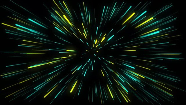 fast speed laser light  animation video 4k. futuristic hyperspace light streaks animation,dynamic light streak explosion animation.