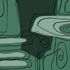 Abstract image for printing. Picture for modern interiors. The picture is painted by hand on a tablet. © neurostructure