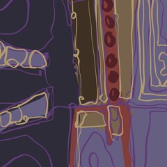 Abstract image for printing. Picture for modern interiors. The picture is painted by hand on a tablet. © neurostructure