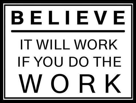 Motivational Quote on Hard Work and Belief for Achieving Success