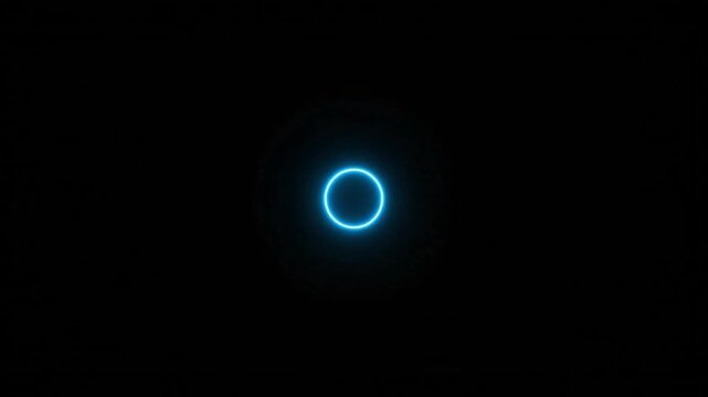 Glowing Ring in Darkness Moving Slowly