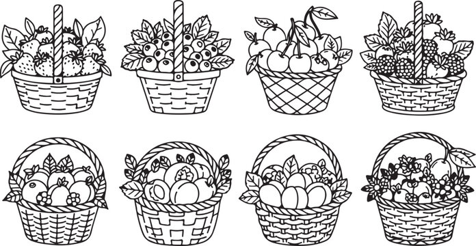 Set of eight vintage style embroidered handkerchief patterns Vector
