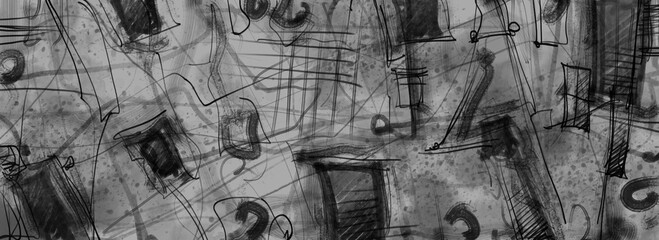 Abstract image for printing. Picture for modern interiors. The picture is painted by hand on a tablet. © neurostructure