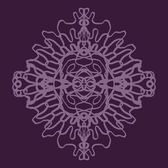 Mandala. Abstract image for printing. Picture for modern interiors. The picture is painted by hand on a tablet. © neurostructure