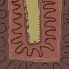 Abstract image for printing. Picture for modern interiors. The picture is painted by hand on a tablet. © neurostructure