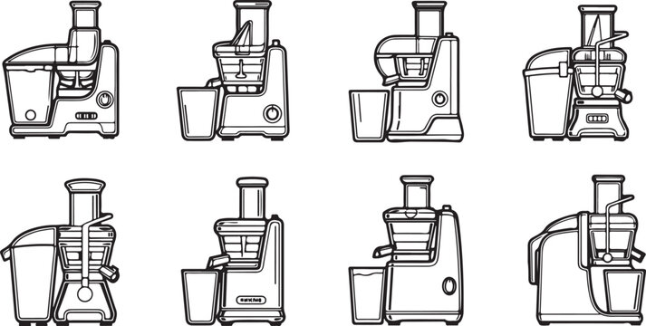Black and white vector illustration of antique steam irons set Vector