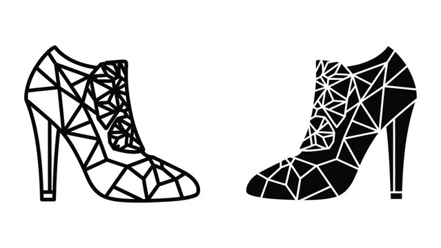Fashion high heel shoes with crystal lattice design
