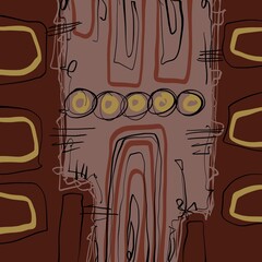 Abstract image for printing. Picture for modern interiors. The picture is painted by hand on a tablet. © neurostructure
