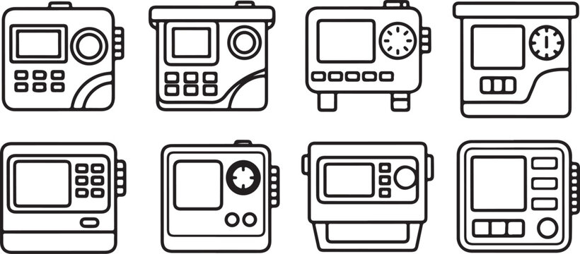 Set of mobile phone and tablet icons in flat style Vector
