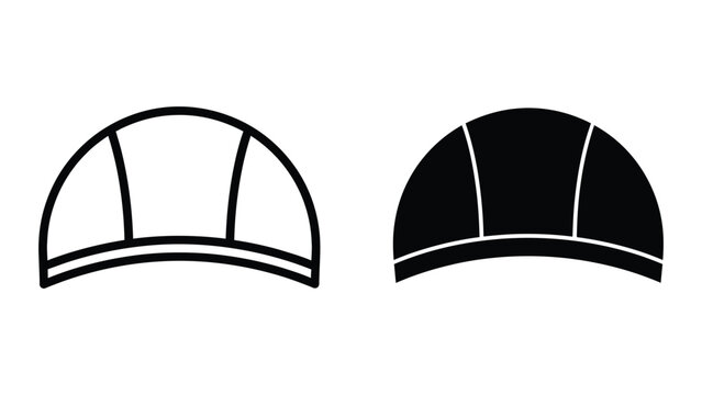 Flat design half-filled semicircle icon set