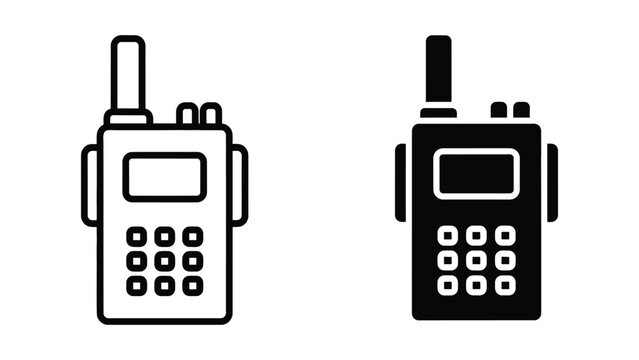 Two walkie-talkie radios side by side illustration