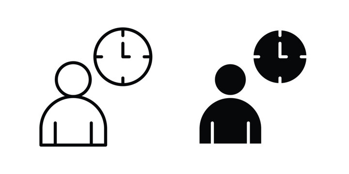 Busy icon graphic set. Vector icons