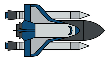 Space Shuttle Vector Illustration © Wicaksono