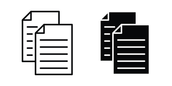 Copy icon graphic set. Vector icons