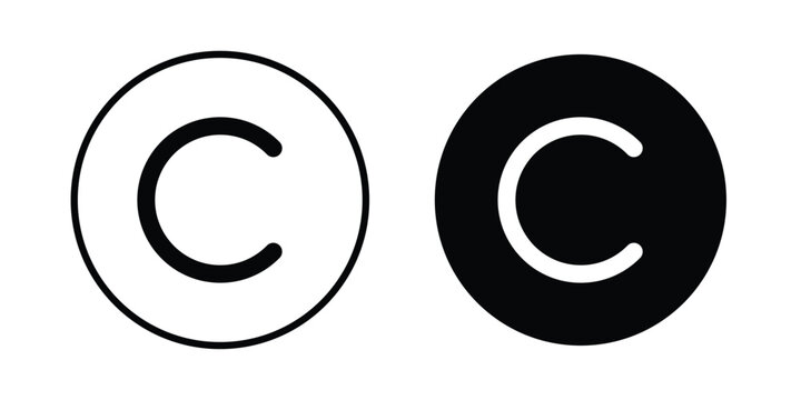 Copyright icon graphic set. Vector icons
