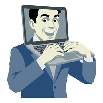 businessman with laptop