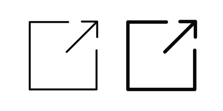 External link icon graphic set. Vector icons