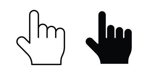 Fototapeta premium Hand pointer icon graphic set. Vector icons
