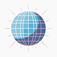 Obraz premium Abstract Globe with Light Rays