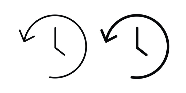 History icon graphic set. Vector icons