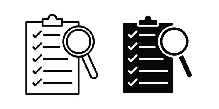Inspection icon graphic set. Vector icons