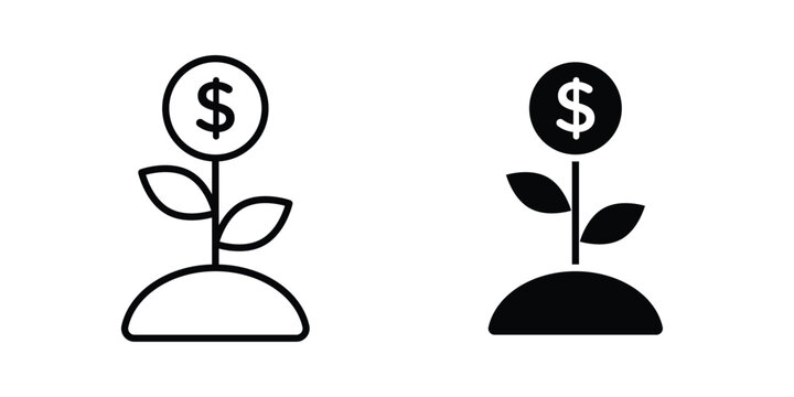 Investment icon graphic set. Vector icons