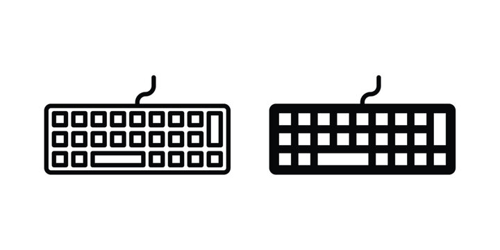 Keyboard icon graphic set. Vector icons