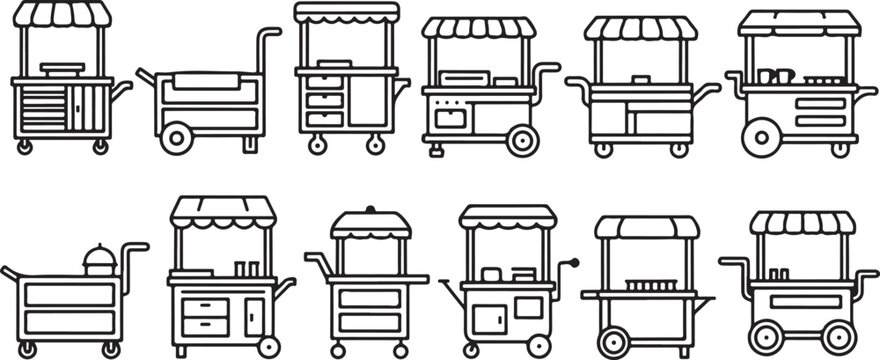 Vector illustration of vintage steam locomotive trains with coal tender Vector