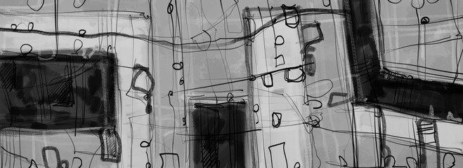 Abstract image for printing. Picture for modern interiors. The picture is painted by hand on a tablet. © neurostructure