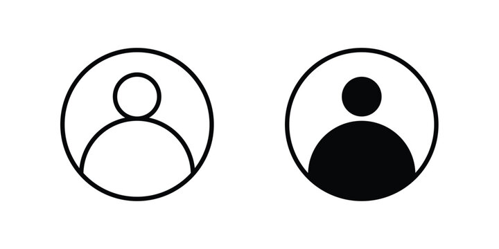Profile icon graphic set. Vector icons