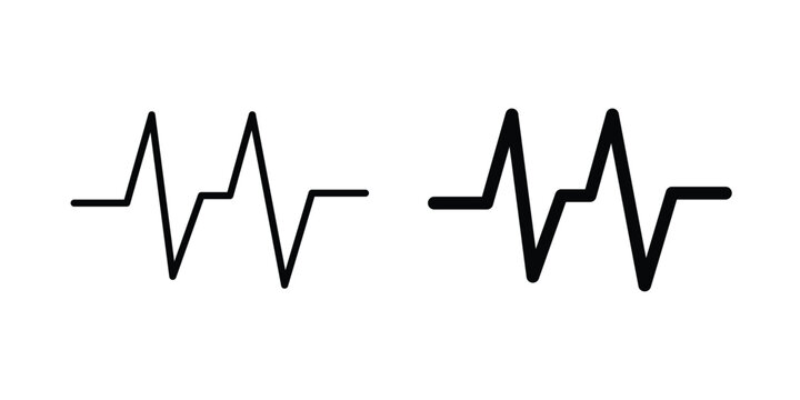 Pulse icon graphic set. Vector icons