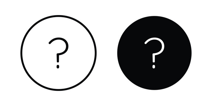 Question icon graphic set. Vector icons