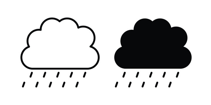 Rain icon graphic set. Vector icons