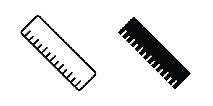 Ruler icon graphic set. Vector icons
