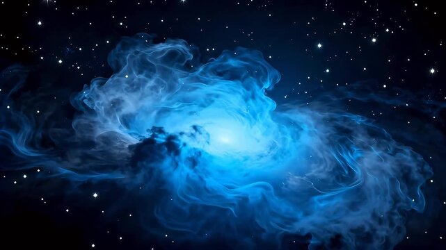 Cosmic nebula with stars