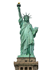Fototapeta premium Statue of Liberty with transparent background, iconic US landmark