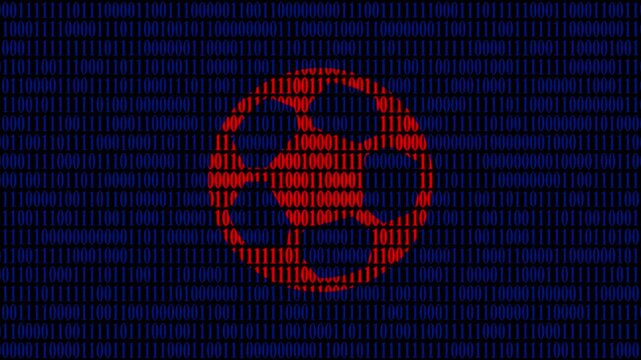 football trend technology motion graphics,football icon  animation video in binary background, upcoming football trend video  animation.