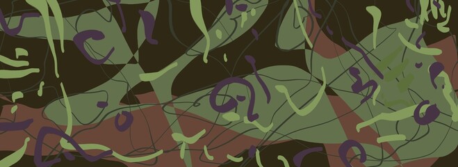 Abstract image for printing. Picture for modern interiors. The picture is painted by hand on a tablet. © neurostructure