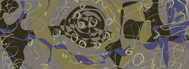 Abstract image for printing. Picture for modern interiors. The picture is painted by hand on a tablet. © neurostructure