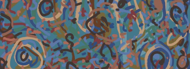 Abstract image for printing. Picture for modern interiors. The picture is painted by hand on a tablet. © neurostructure