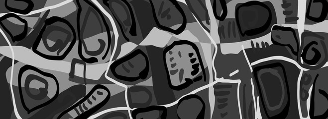 Abstract image for printing. Picture for modern interiors. The picture is painted by hand on a tablet. © neurostructure