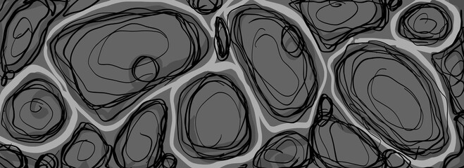 Abstract image for printing. Picture for modern interiors. The picture is painted by hand on a tablet. © neurostructure